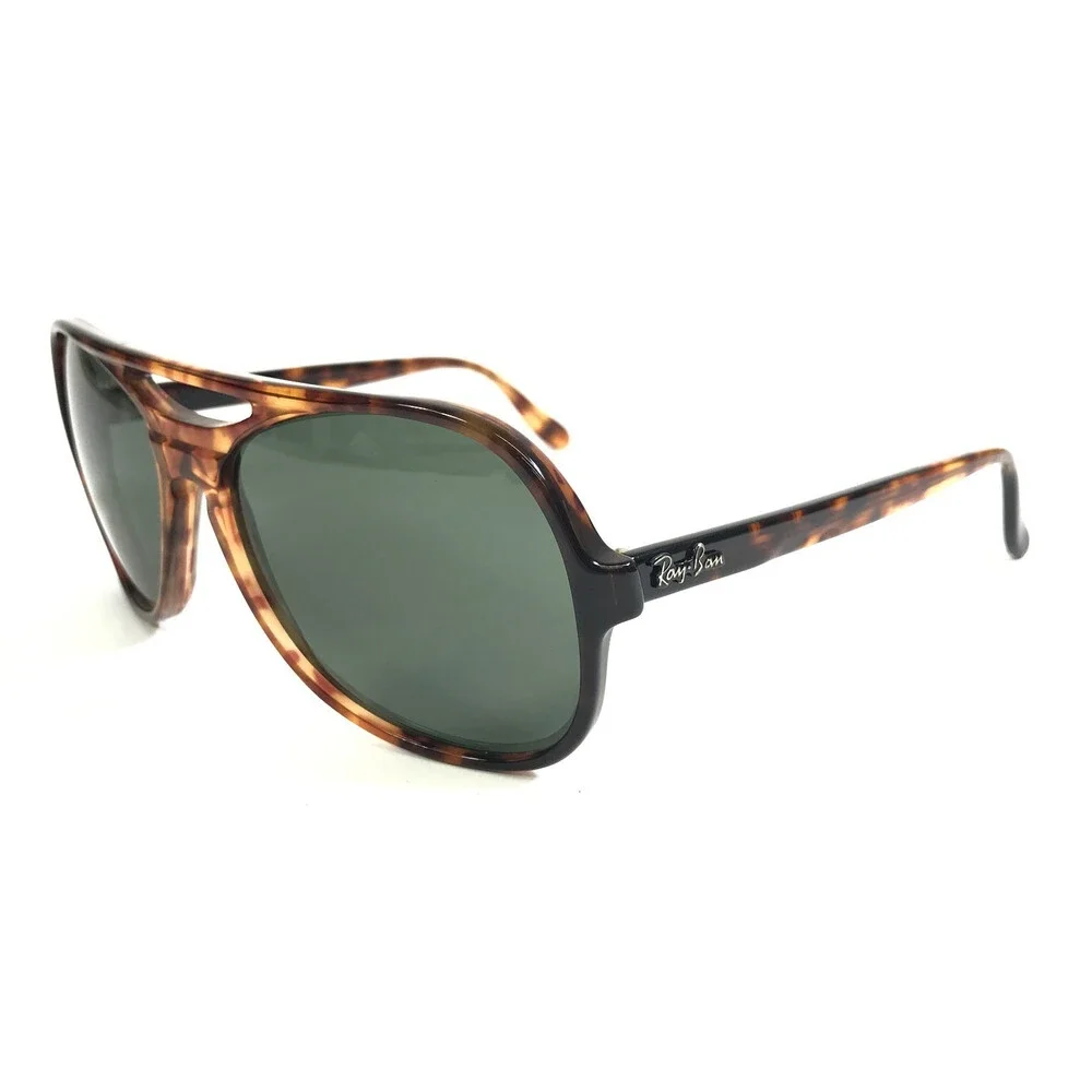 Vintage Ray-Ban B&L Sunglasses POWDERHORN Havana Tortoise Frames with Lensesw